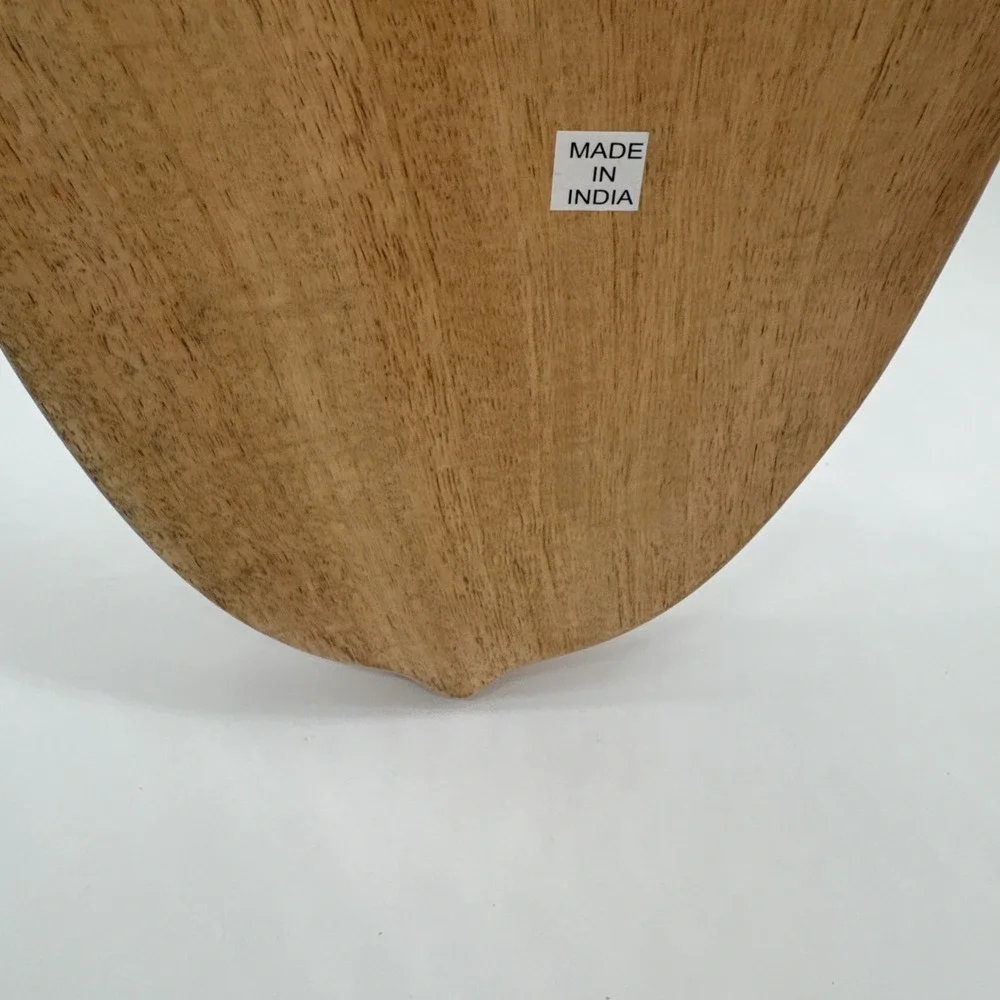 Large Glossy Wood Acorn Plate Tray 9x 12
